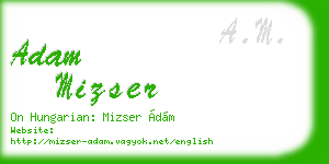 adam mizser business card